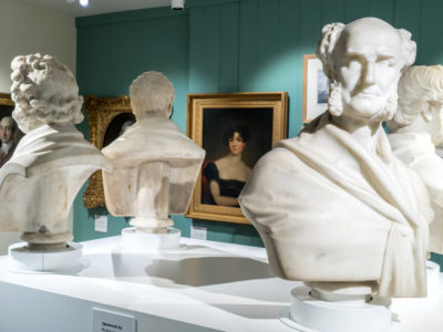 Four busts and paintings displayed in Weston Super Mare Museum