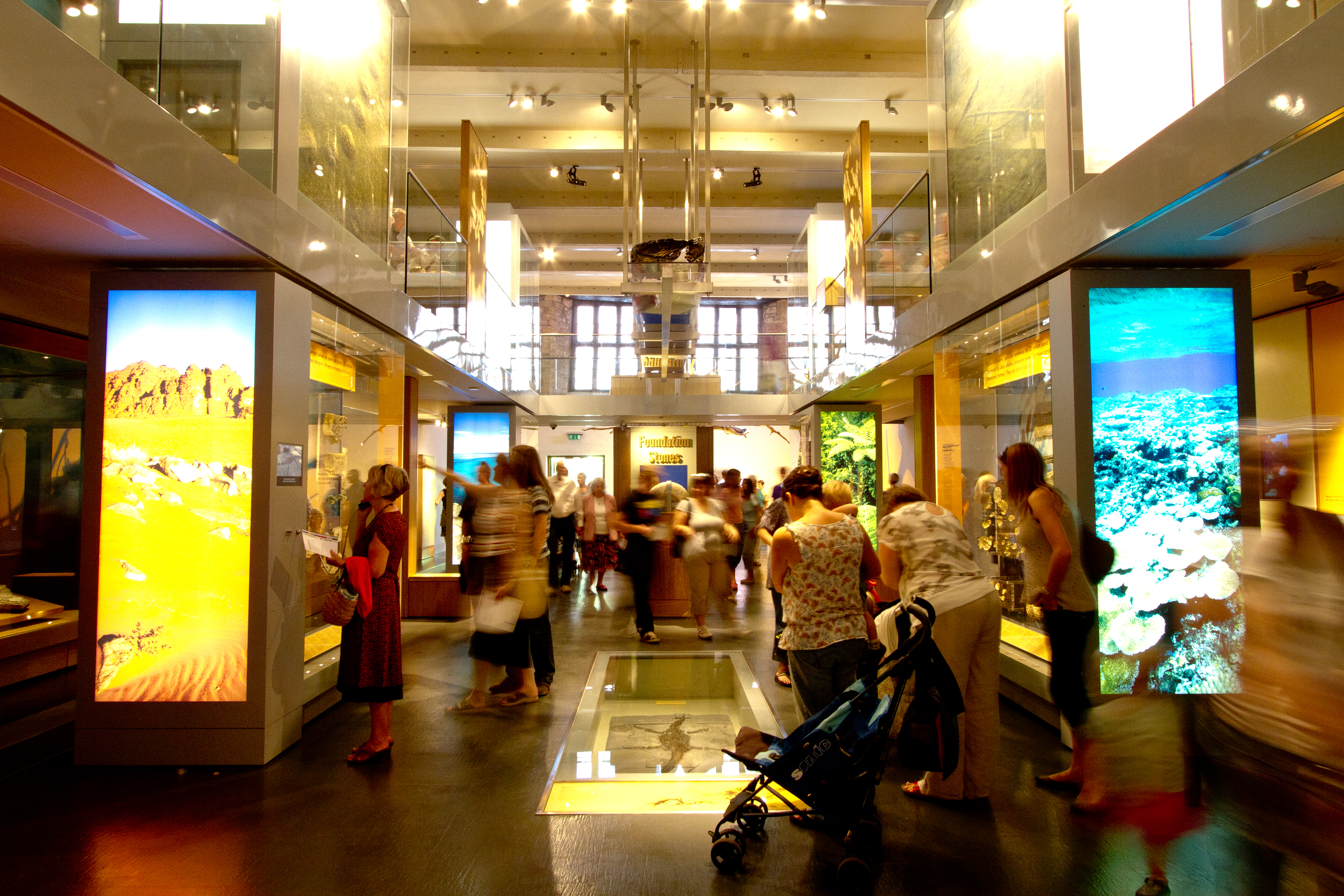 Visitors look at displays in Museum of Somerset